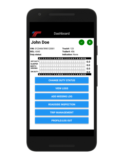 TruckingOffice ELD Dashboard