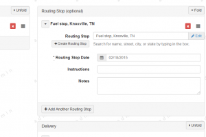 Routing stops allow you to change the routes.