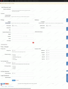 Creating a dispatch in TruckingOffice