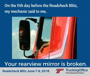 Your rearview mirrior is broken Roadblitz