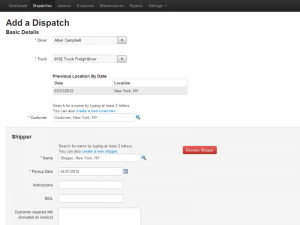 TruckingOffice Trucking Software Add Dispatch