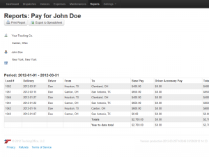 TruckingOffice Trucking Software Driver Settlement