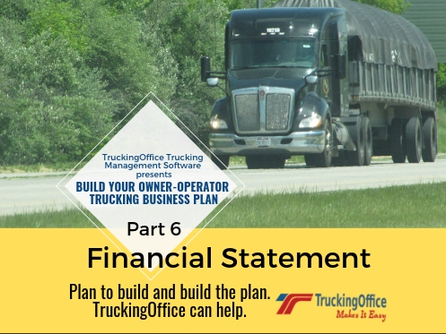 Owner Operator Business Plan 6: Financial Statement