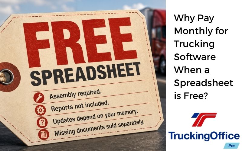 Why Pay Monthly for Trucking Software When a Spreadsheet Is Free?