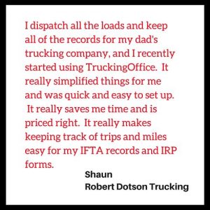 freight management softwareTruckingOffice Testimonial 1